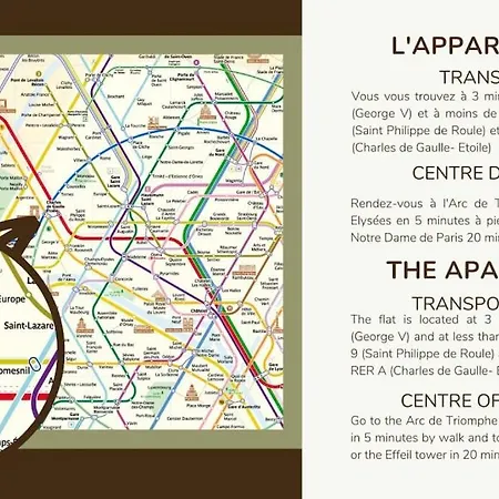 4#two Bedrooms#champs Elysees#arc De Triomphe#ac アパート *